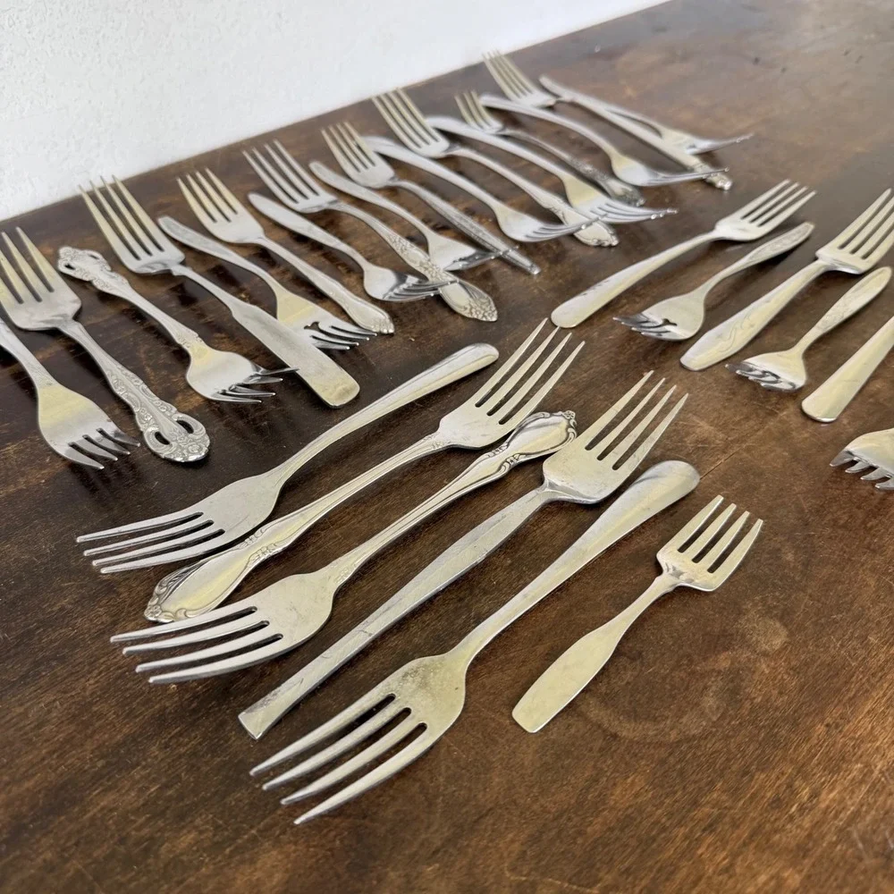 Vintage Oneida, Anneta, International Stainless Steel Flatware Fork Mixed Lot 29